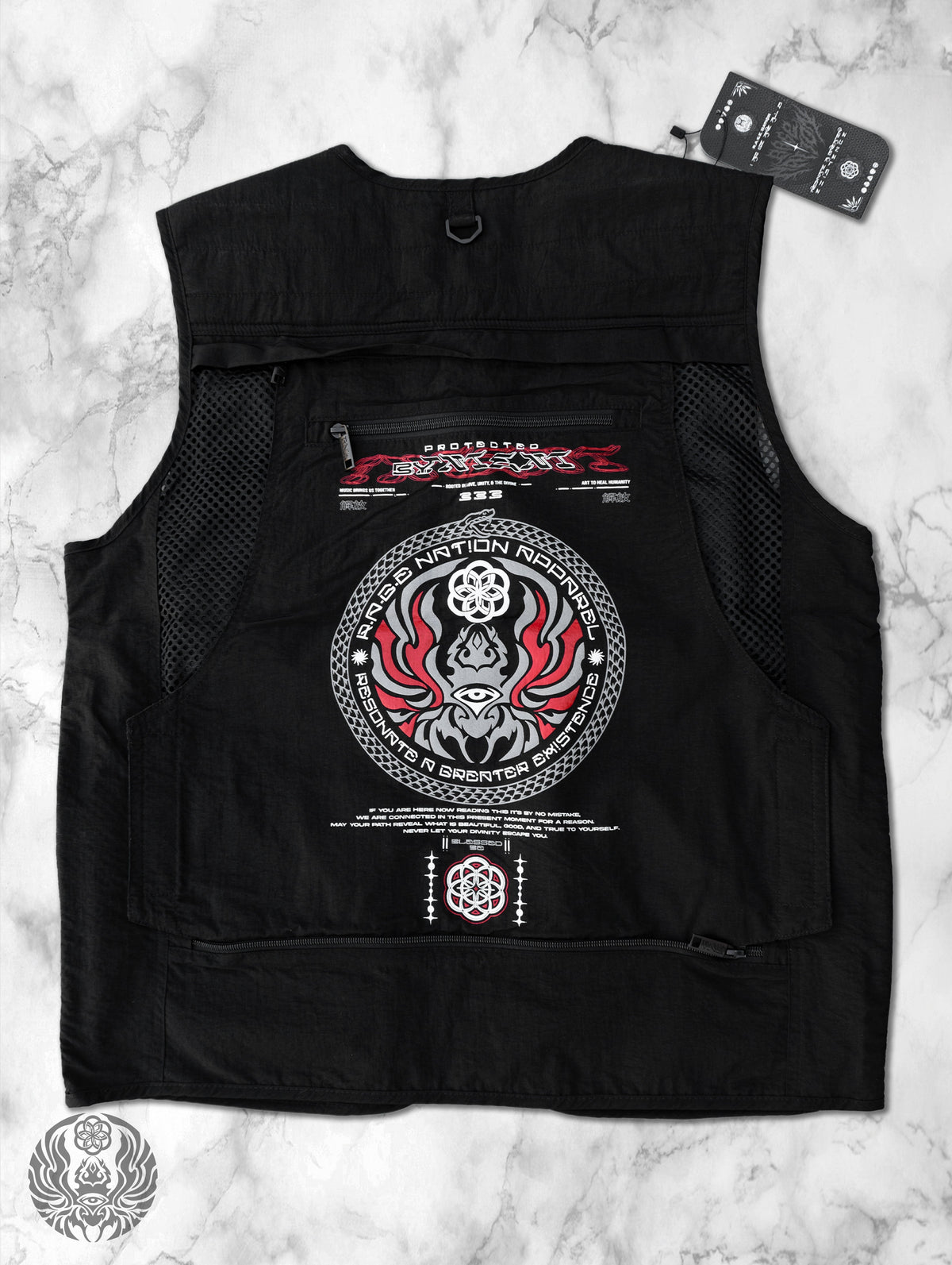 PRE-ORDER 8/22 ✦ PROTECTED BY INTENT V1 ✦ RED/BLACK ✦ TACTICAL VEST Vest 
