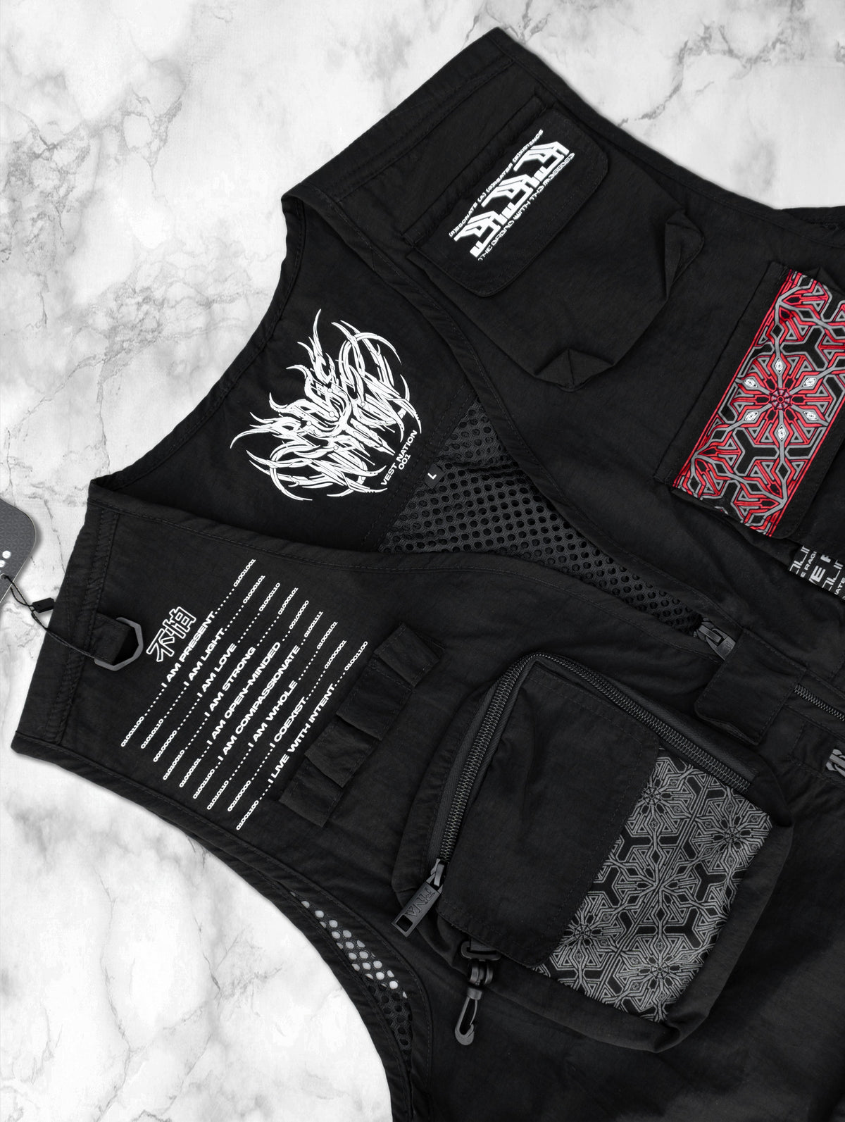 PRE-ORDER 8/22 ✦ PROTECTED BY INTENT V1 ✦ RED/BLACK ✦ TACTICAL VEST Vest 