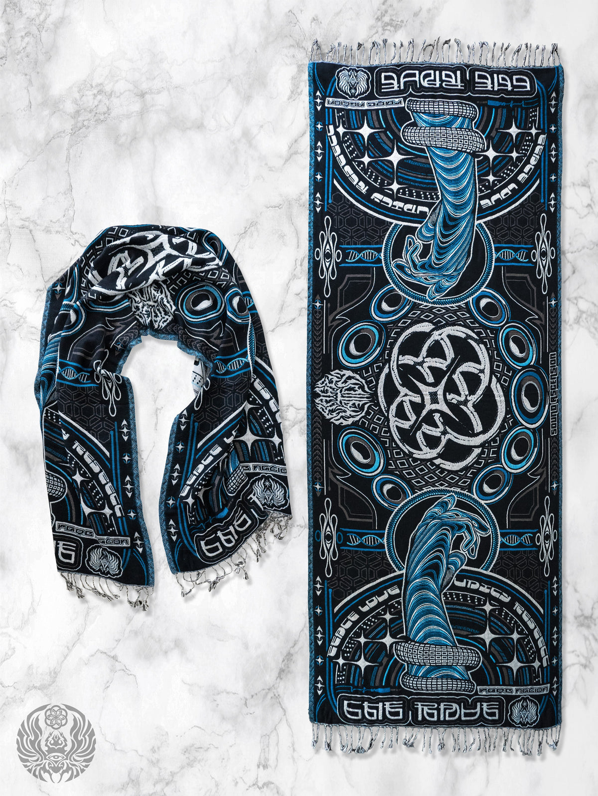 THE RAVE ✦ Electric Blue ✦ Double-Layered Shawl Shawls 