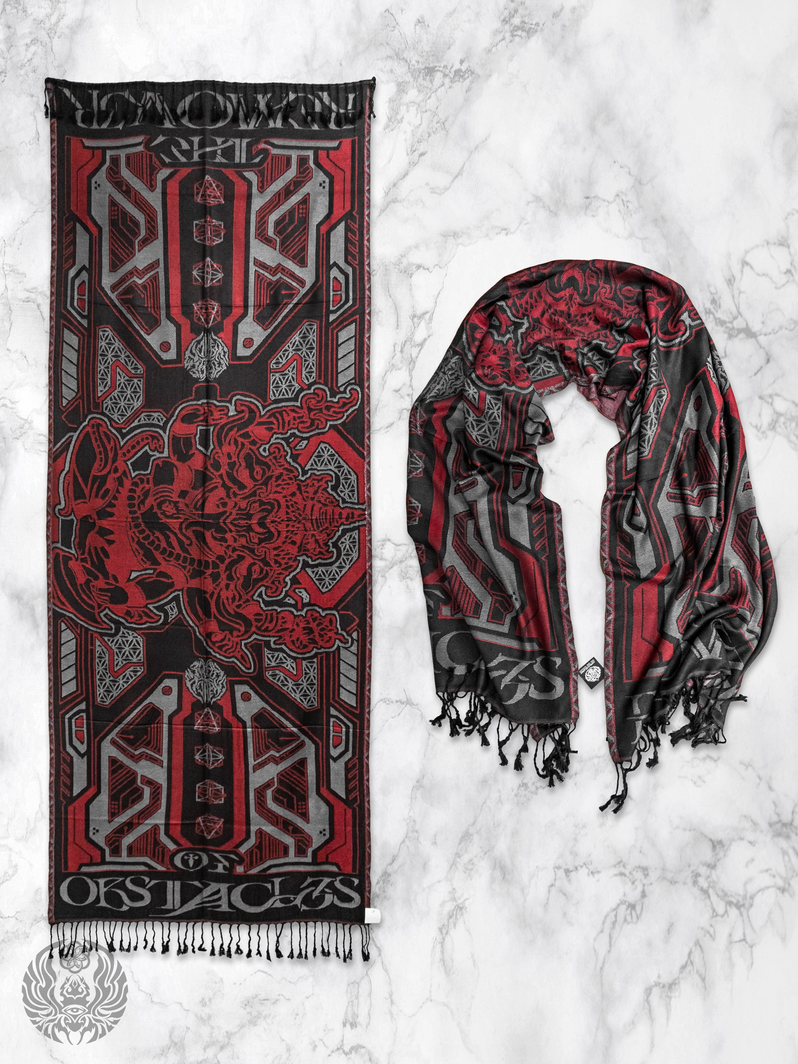 REMOVER OF OBSTACLES ✦ TEMPLE RED ✦ Festival Shawl Shawls 