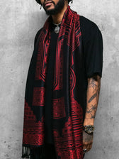 RESTOCKED ✦ TRANSCENDENCE • CRIMSON • GROKKO • Reversible Festival Shawl/Scarf Shawls 