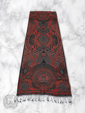 COMING SOON • PROTECTED BY INTENT • RED FESTIVAL SHAWL Shawls 