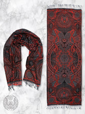 COMING SOON • PROTECTED BY INTENT • RED FESTIVAL SHAWL Shawls 