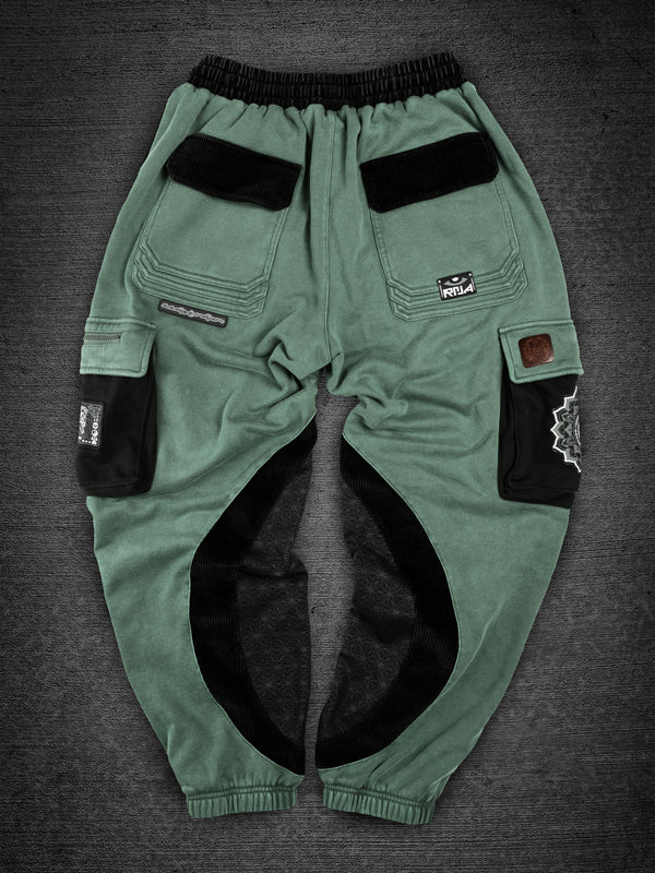 MOKSHA मोक्ष ✦ SAGE GREEN ✦ Corduroy Flow Joggers Joggers 
