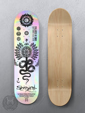 8.5" • SERPENT INVOCATION • Holographic Skateboard Deck Skateboard 