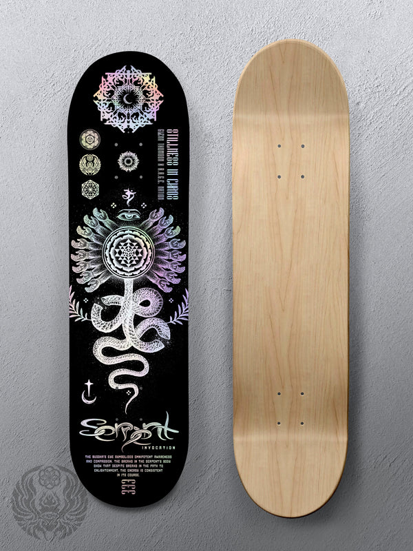 8" • SERPENT INVOCATION • Holographic Skateboard Deck V2 Skateboard 