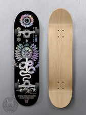 8.25" • SERPENT INVOCATION • Holographic Skateboard Deck V2 Skateboard 