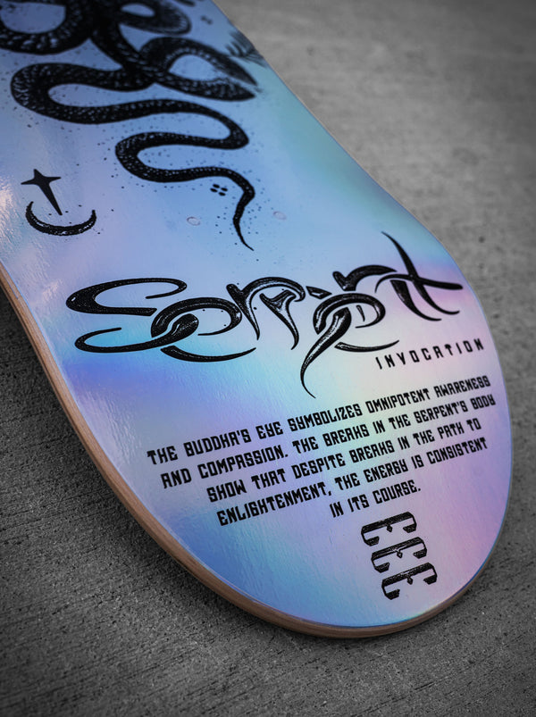 8.25" • SERPENT INVOCATION • Holographic Skateboard Deck Skateboard 