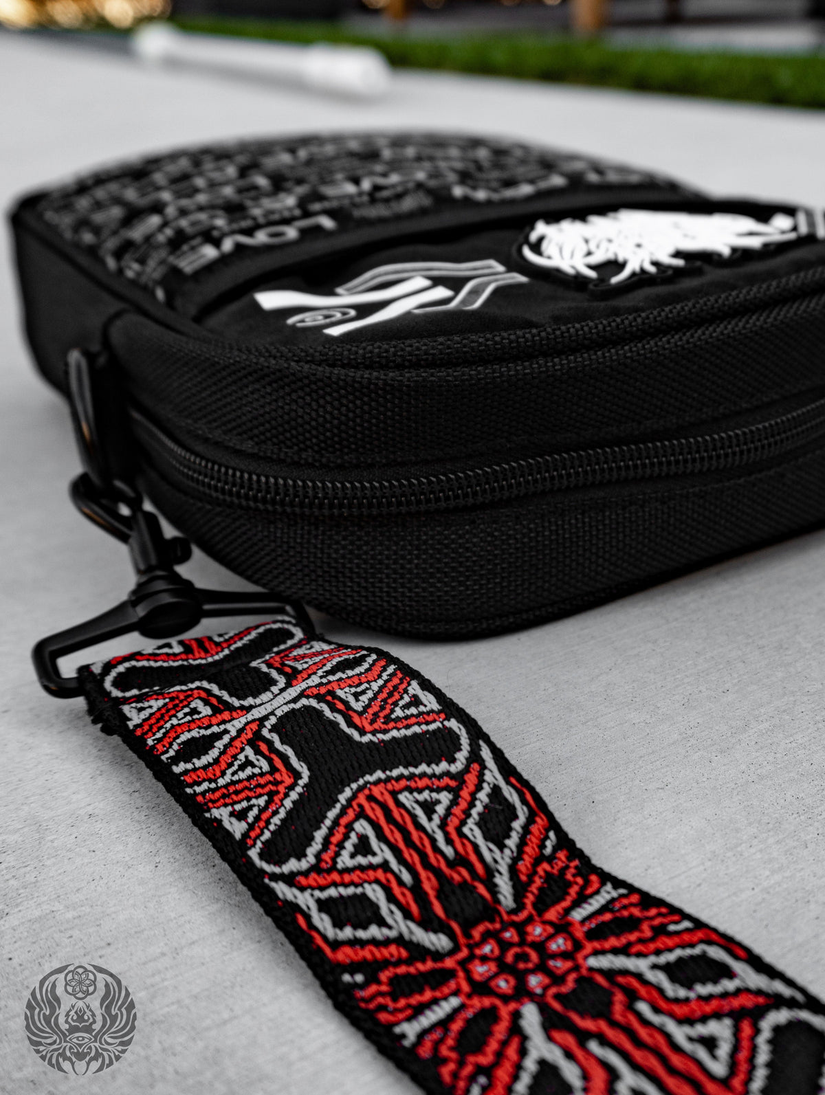 NEW RELEASE • PROTECTED BY INTENT • Double-Sided • Reflective Print • SHOULDER BAG Shoulder Bag 