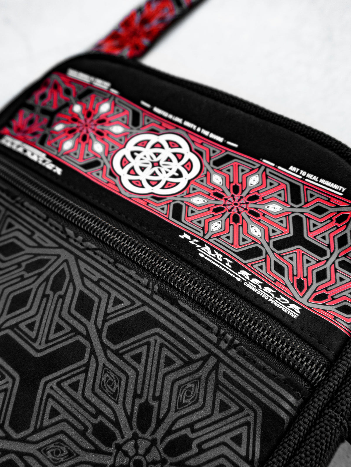 NEW RELEASE • PROTECTED BY INTENT • Double-Sided • Reflective Print • SHOULDER BAG Shoulder Bag 