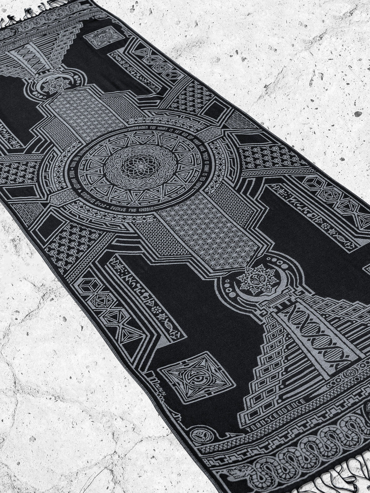 RESTOCKED ✦ TRANSCENDENCE • SILVER • GROKKO • Reversible Festival Shawl/Scarf Shawls 