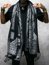 RESTOCKED ✦ TRANSCENDENCE • SILVER • GROKKO • Reversible Festival Shawl/Scarf Shawls 