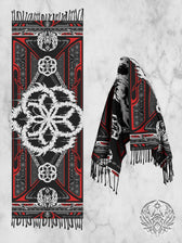 PRE-ORDER ✦ SEEDS OF LIGHT ✦ RED/WHITE ✦ Shawl / Pashmina Shawls 