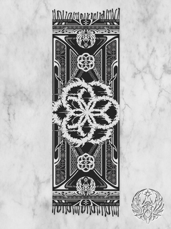 PRE-ORDER ✦ SEEDS OF LIGHT ✦ WHITE/GRAY ✦ Shawl / Pashmina Shawls 