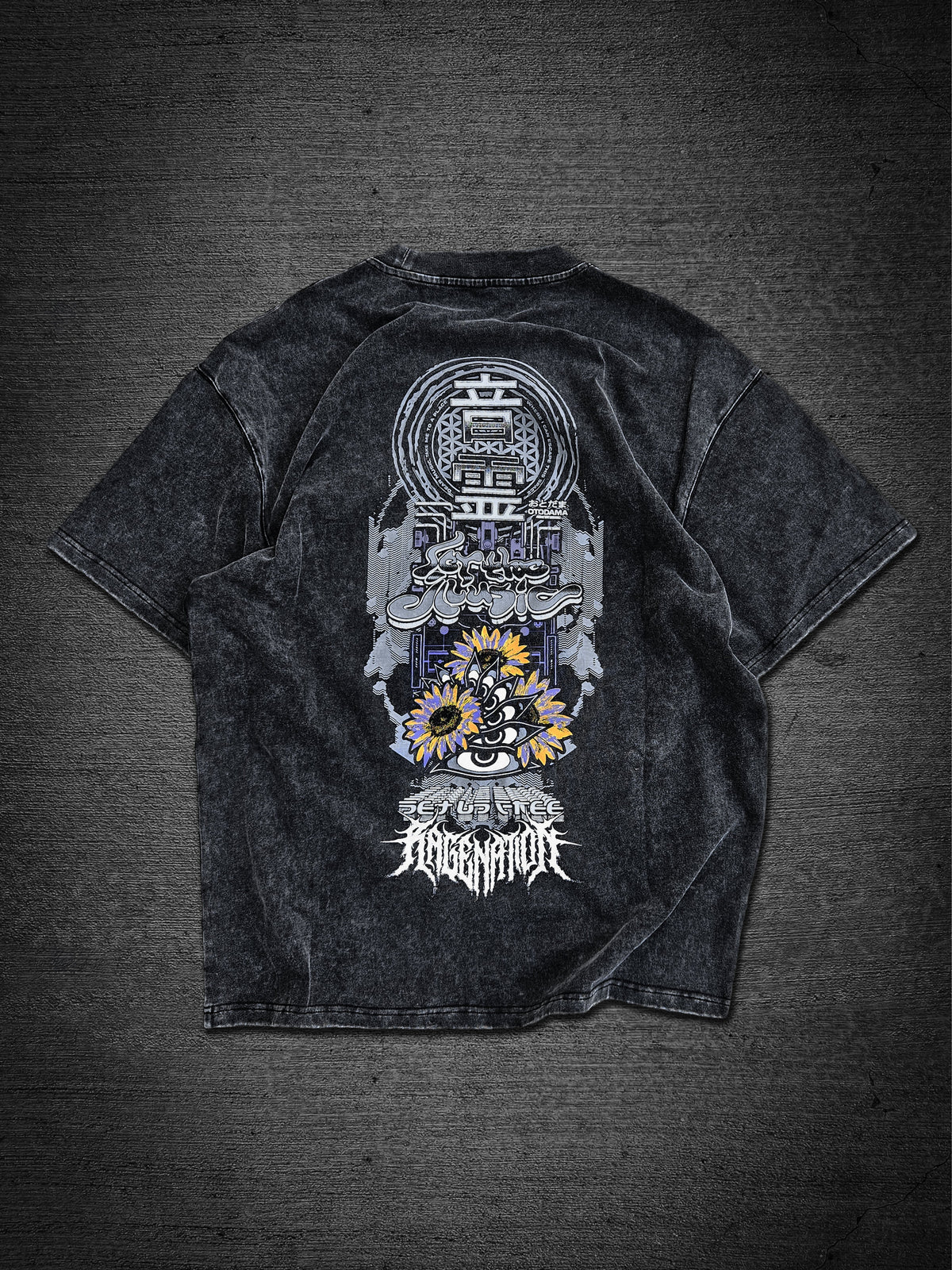 SOUND HEALS acid wash distressed ✦ T-Shirt T-Shirt 