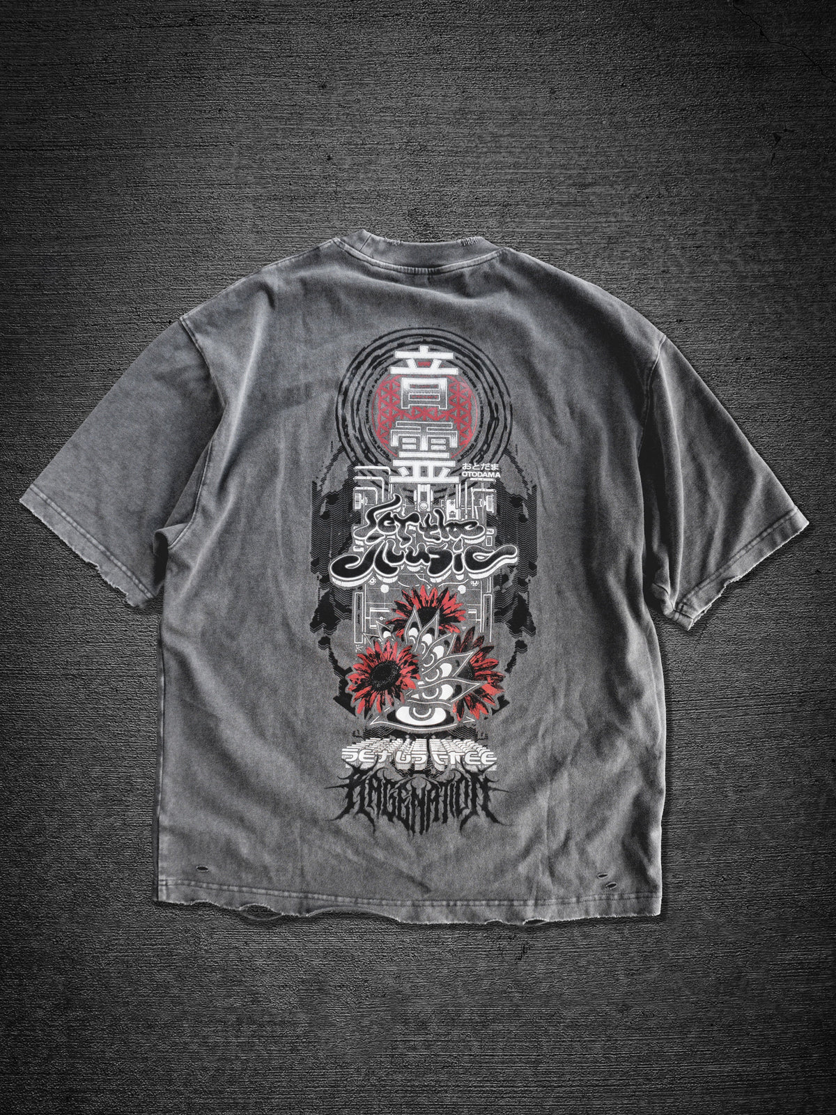 SOUND HEALS V2 ✦ DISTRESSED ASF ACIDWASH ✦ T-Shirt T-Shirt 
