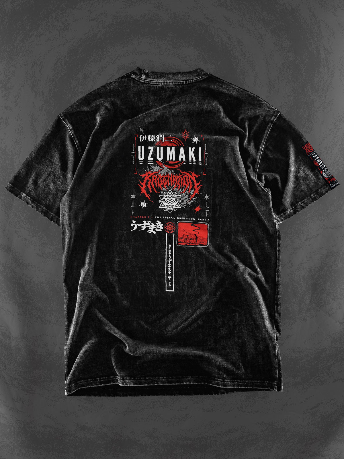 OFFICIAL UZUMAKI ✦ SPIRAL OBSESSION ✦ Acidwash Collectible Tee T-Shirt 