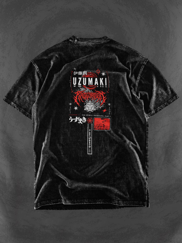 OFFICIAL UZUMAKI ✦ SPIRAL OBSESSION ✦ Acidwash Collectible Tee T-Shirt 