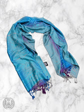 TEAL AMETHYST DHARMA • Reversible Festival Shawl/Scarf Shawls 