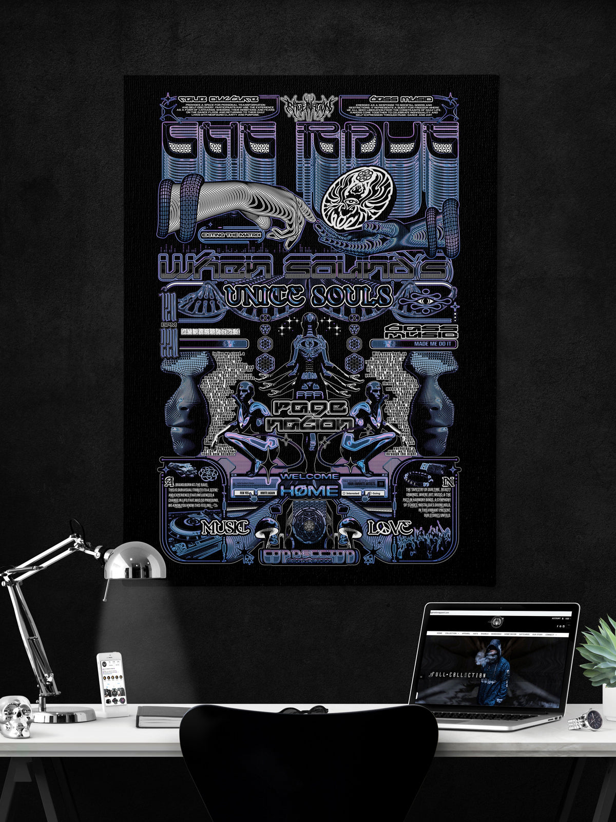 THE RAVE 001 ✦ RAGE NATION ✦ 111 Limited Edition Canvas Canvas 