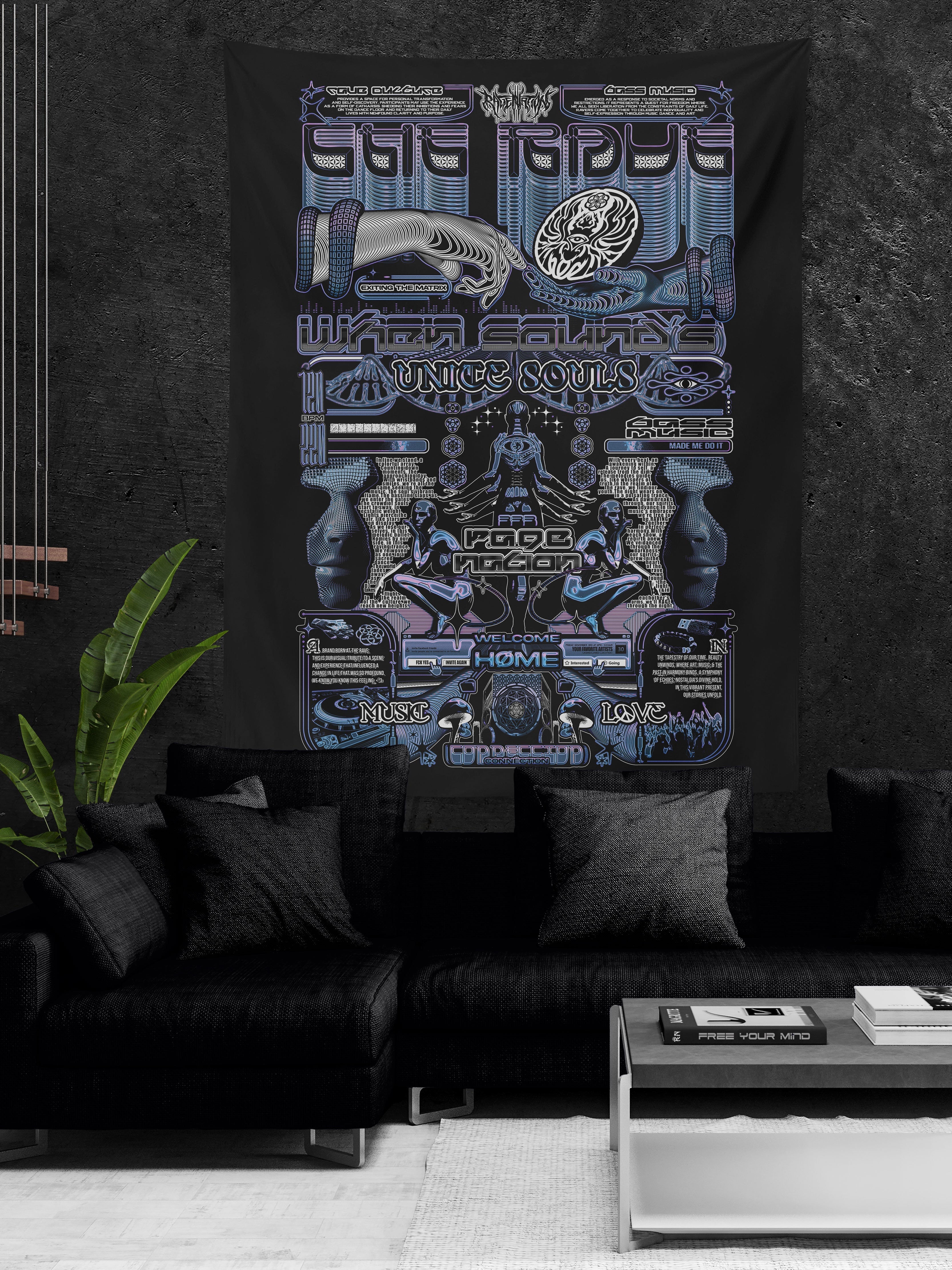 THE RAVE 001 ✦ RAGE NATION ✦ 111 Limited Edition Tapestry Tapestry 