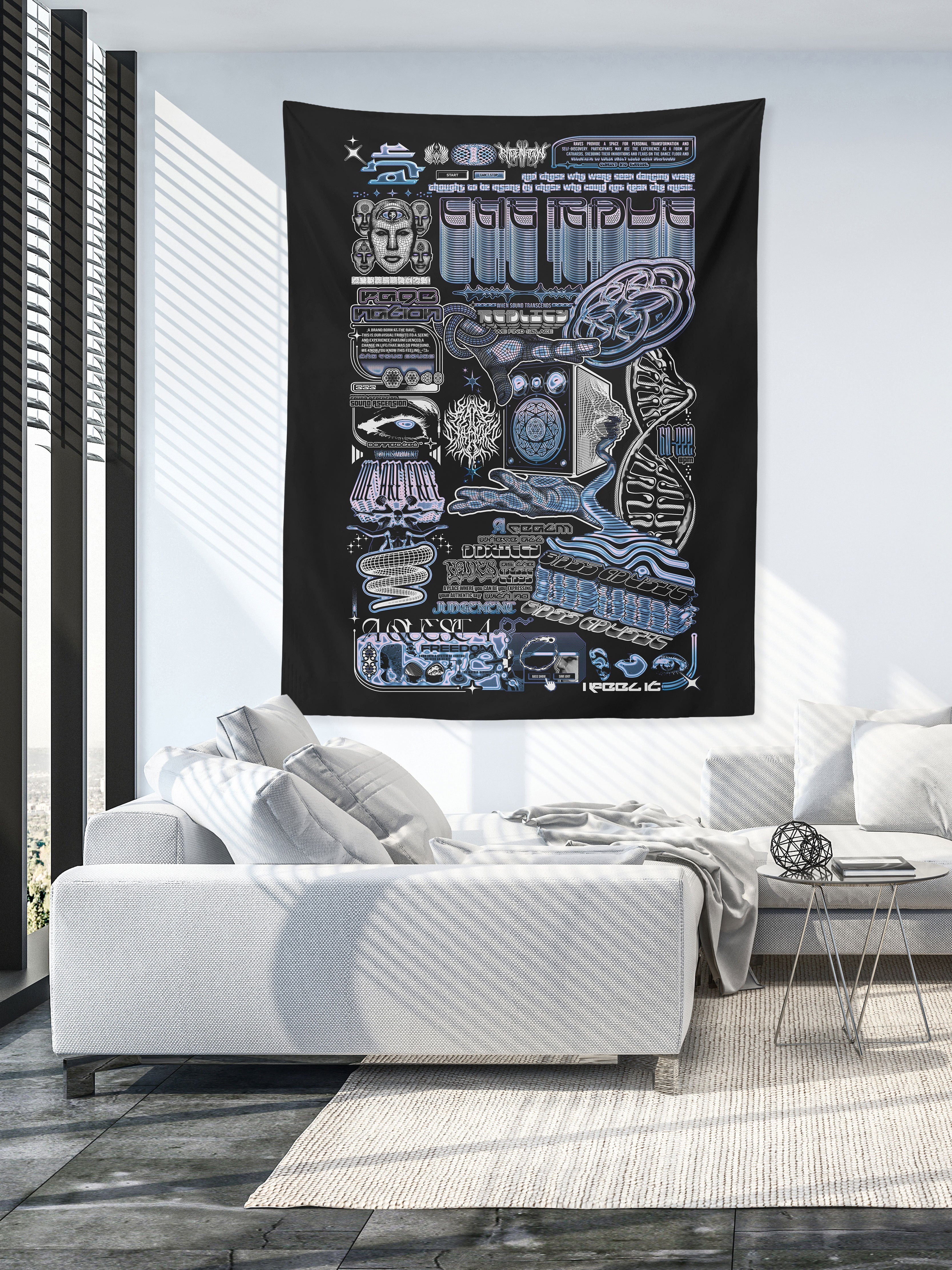THE RAVE 002 ✦ RAGE NATION ✦ 111 Limited Edition Tapestry Tapestry 