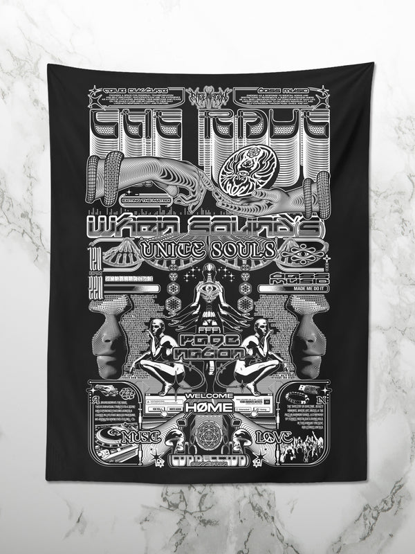 The Rave Tapestry BW 