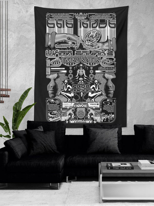 THE RAVE 001 ✦ RAGE NATION ✦ 111 Limited Edition Tapestry Tapestry 