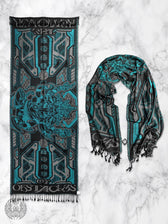 REMOVER OF OBSTACLES ✦ CYAN ✦ Festival Shawl Shawls 
