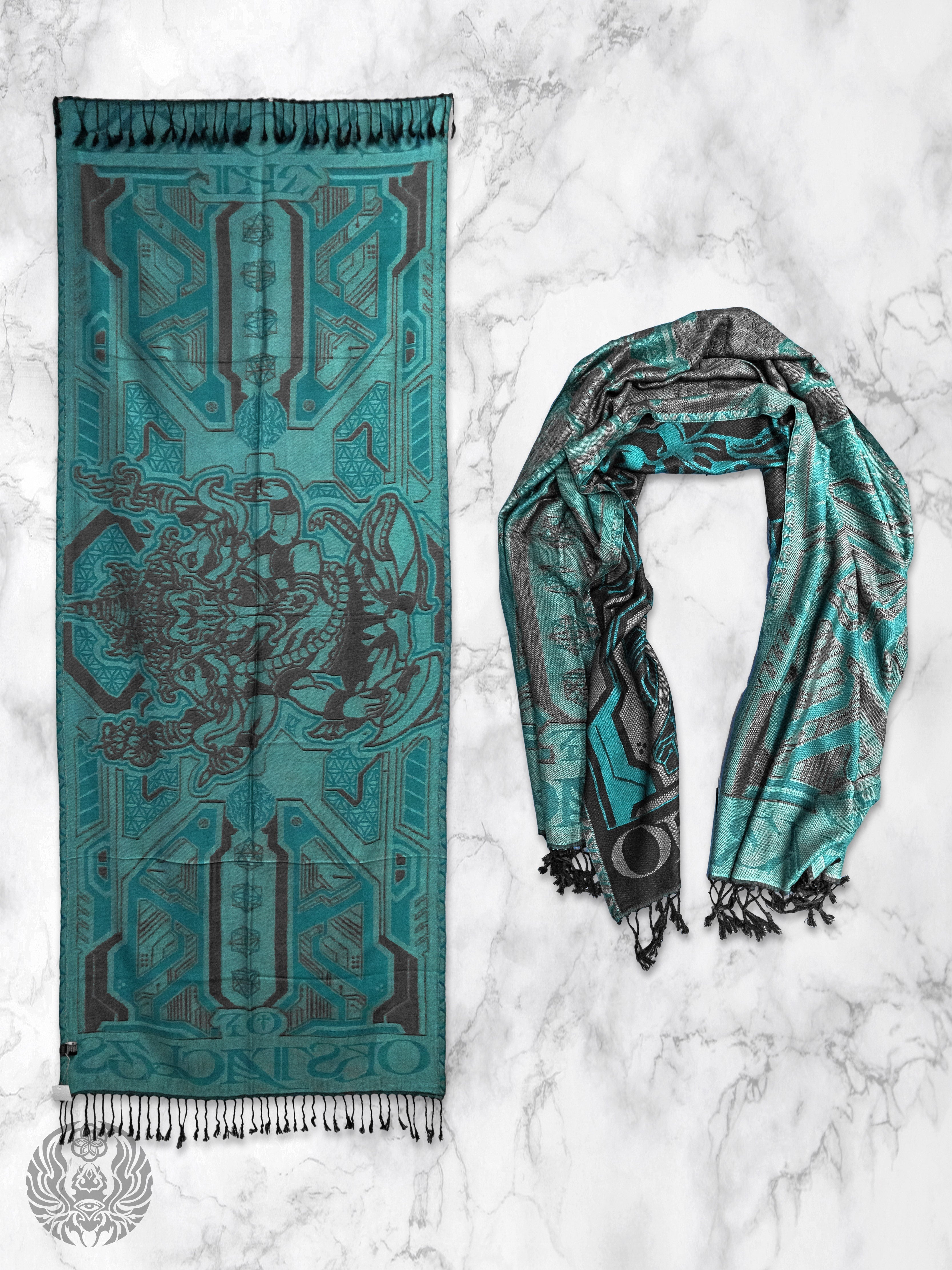 REMOVER OF OBSTACLES ✦ CYAN ✦ Festival Shawl Shawls 