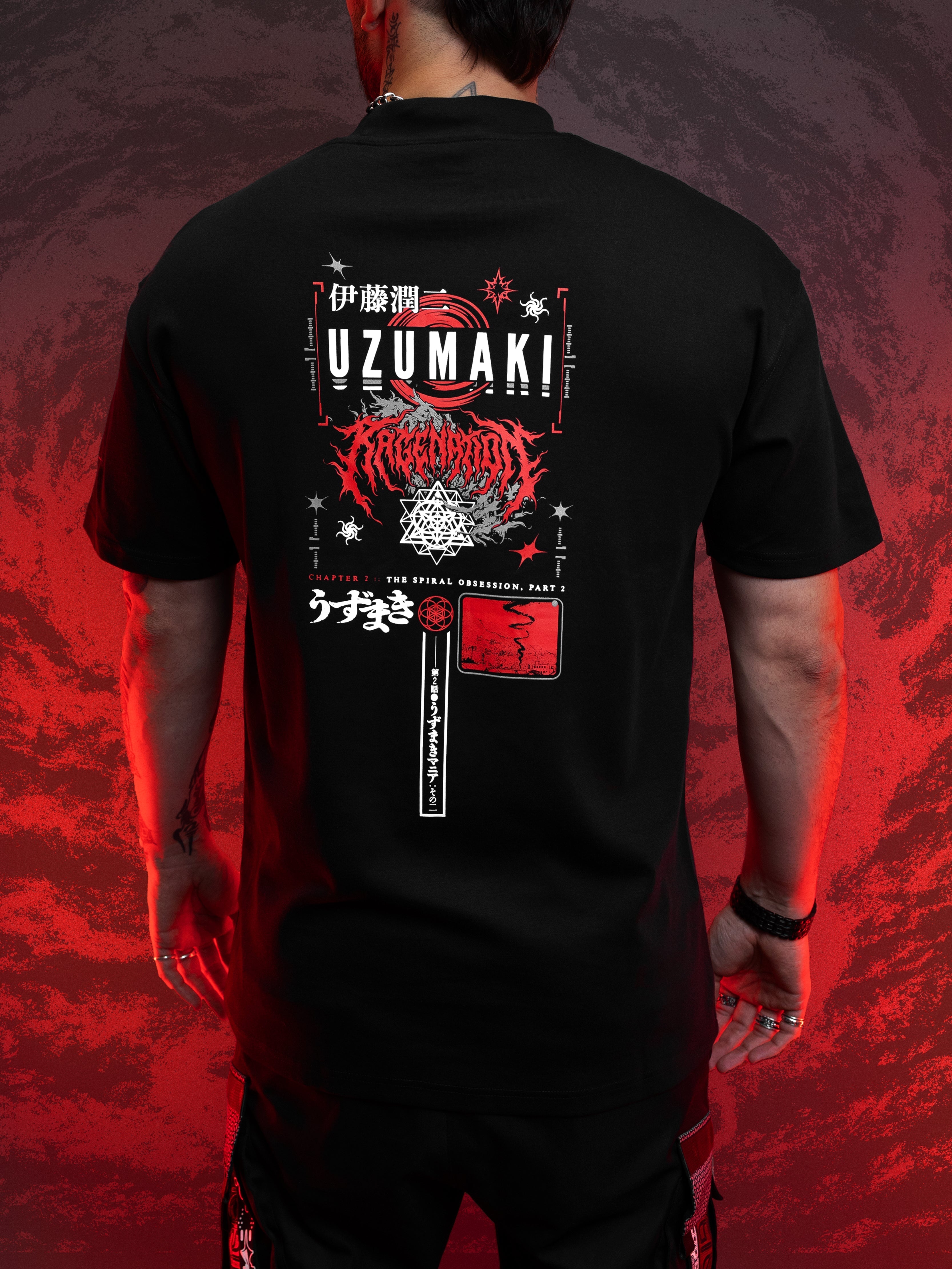 OFFICIAL UZUMAKI ✦ SPIRAL OBSESSION ✦ BLACK/RED ✦ Collectible T-shirt T-Shirt 