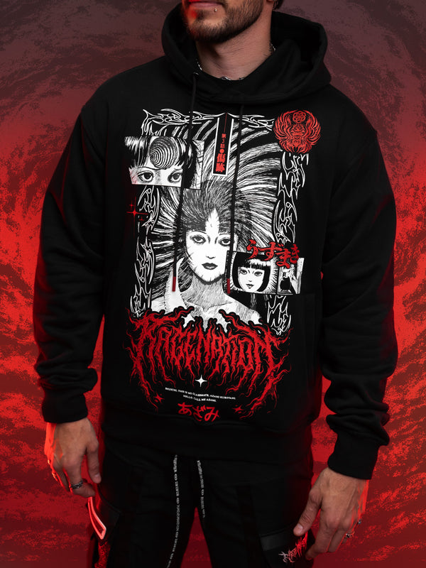 OFFICIAL UZUMAKI ✦ AZAMI'S CURSE ✦ BLACK/RED ✦ Collectible Hoodie Hoodie 