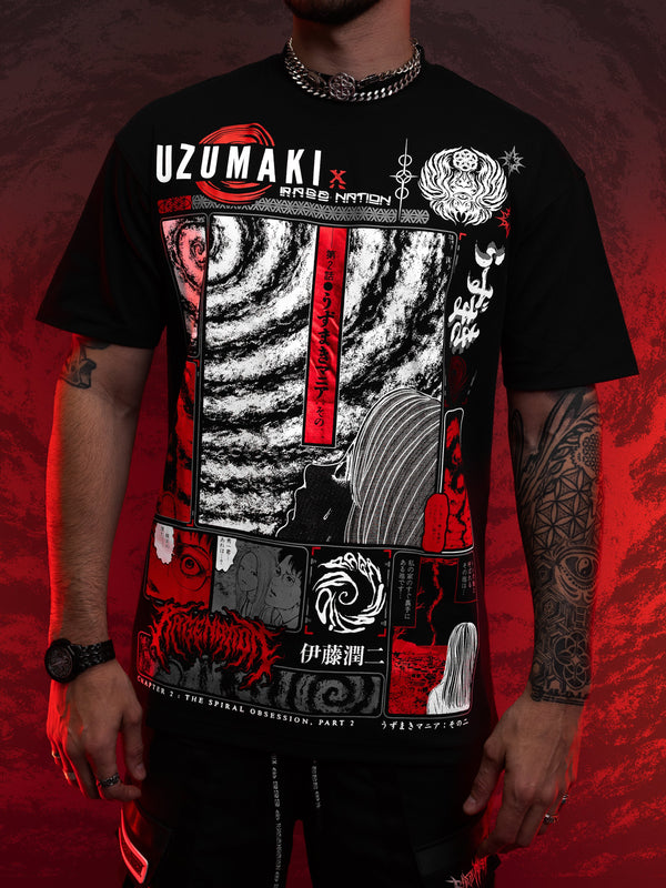 OFFICIAL UZUMAKI ✦ SPIRAL OBSESSION ✦ BLACK/RED ✦ Collectible T-shirt T-Shirt 
