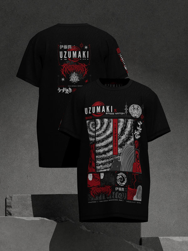 OFFICIAL UZUMAKI ✦ SPIRAL OBSESSION ✦ BLACK/RED ✦ Collectible T-shirt T-Shirt 
