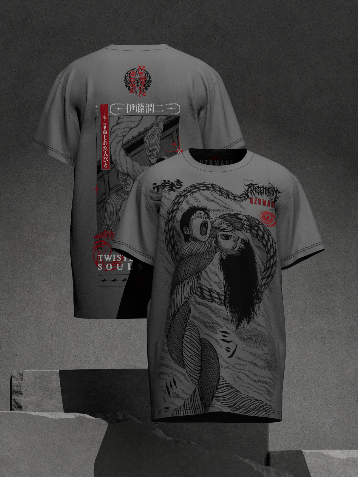 OFFICIAL UZUMAKI ✦ TWISTED SOULS ✦ Over-sized ✦T-shirt T-Shirt 
