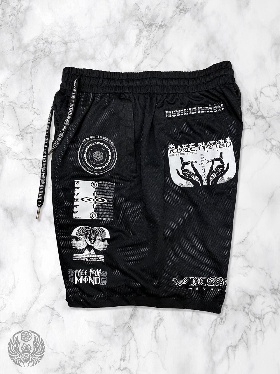 PRE-ORDER SHIPS 7/19 ✦ VISUAL METAPHORS ✦ Reversible Activewear Graphic Shorts Shorts 