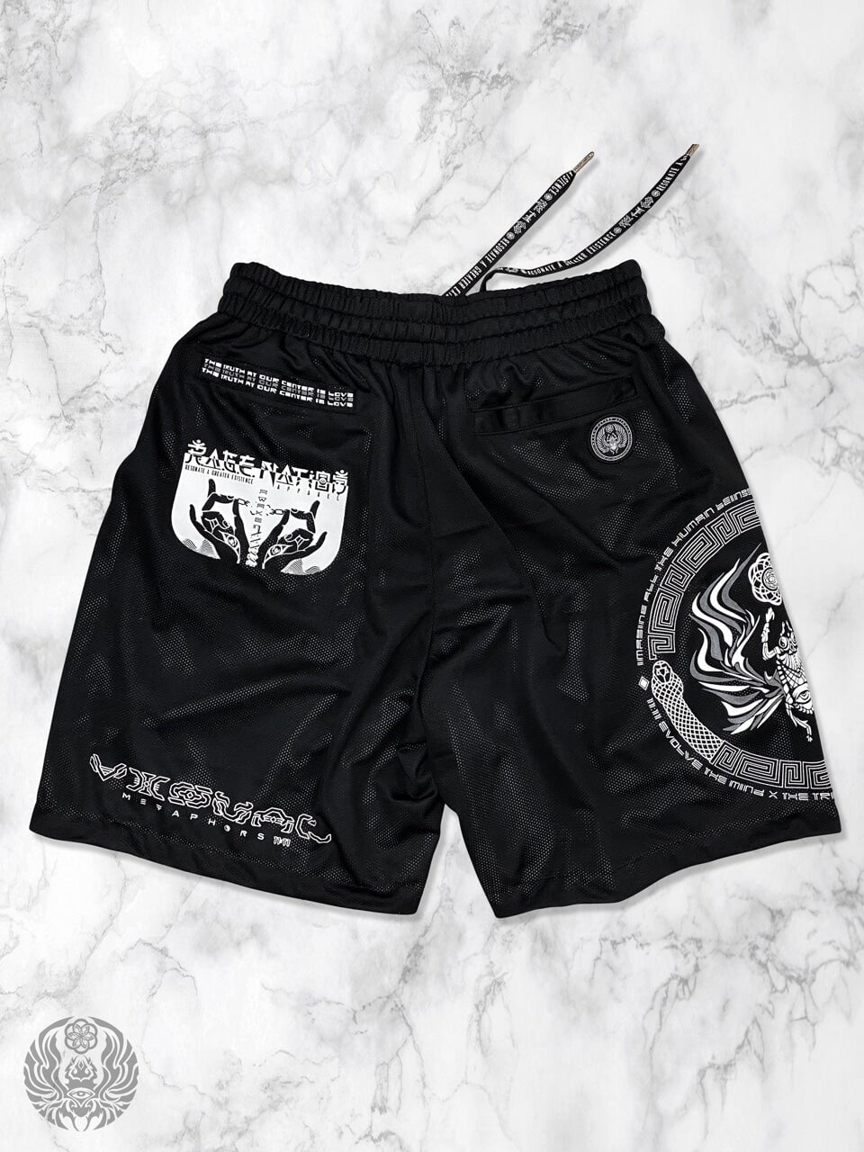 PRE-ORDER SHIPS 7/19 ✦ VISUAL METAPHORS ✦ Reversible Activewear Graphic Shorts Shorts 