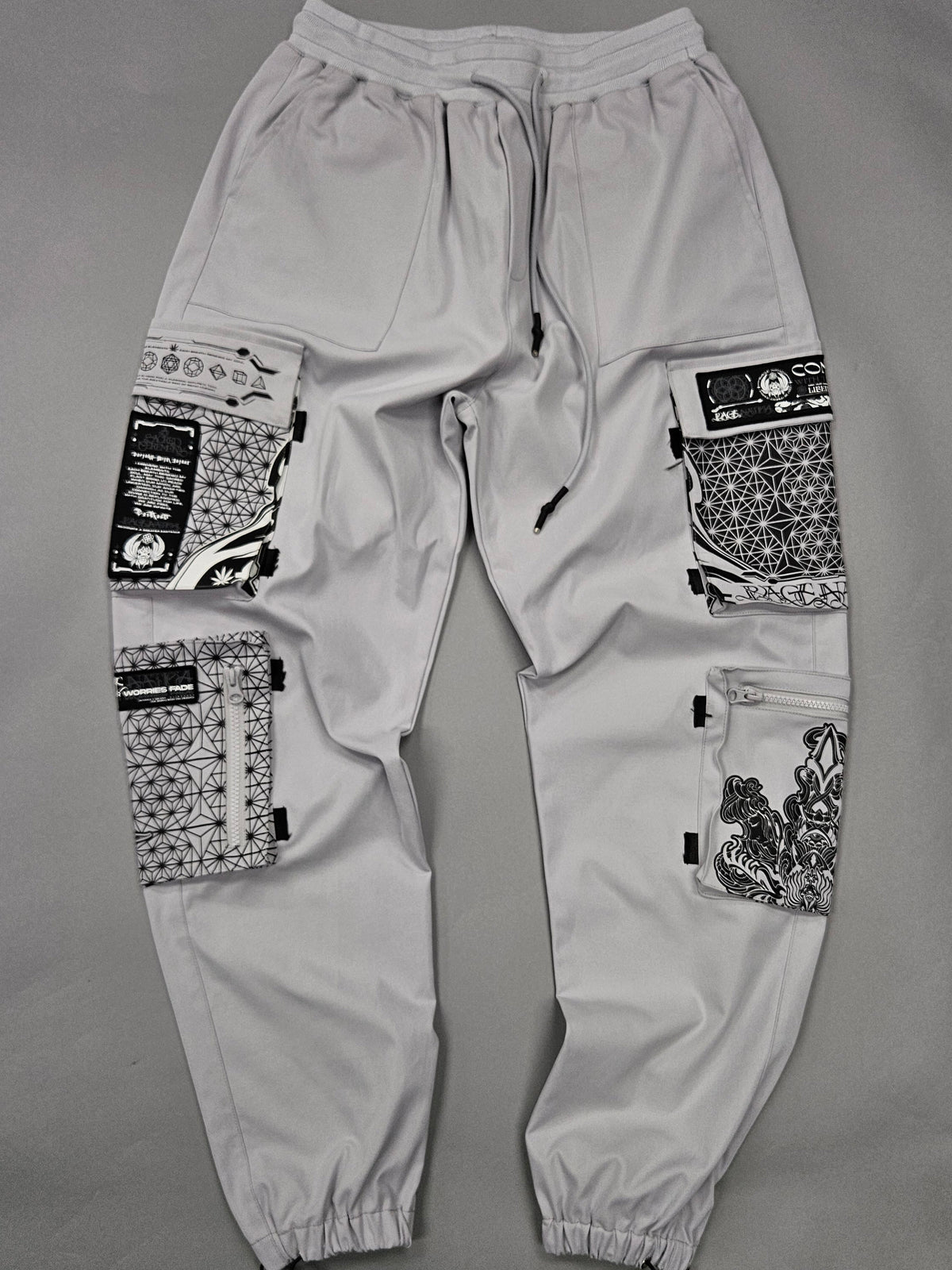 Convene W/The Elements Grey (STRAPS CUTOFF) Tactical Joggers ✦ :: WAREHOUSE LIQUIDATION 