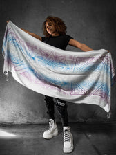 WHITE AMETHYST DHARMA • Reversible Festival Shawl/Scarf Shawls 