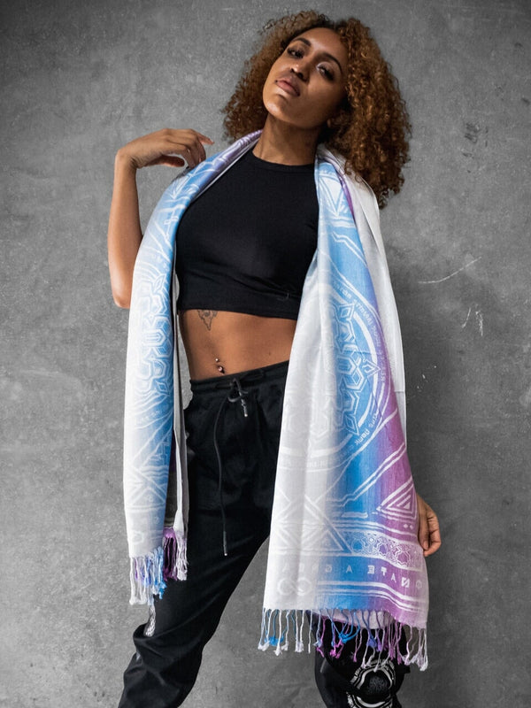 WHITE AMETHYST DHARMA • Reversible Festival Shawl/Scarf Shawls 