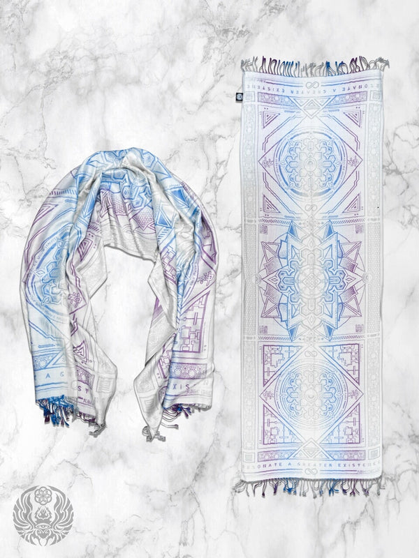 WHITE AMETHYST DHARMA • Reversible Festival Shawl/Scarf Shawls 