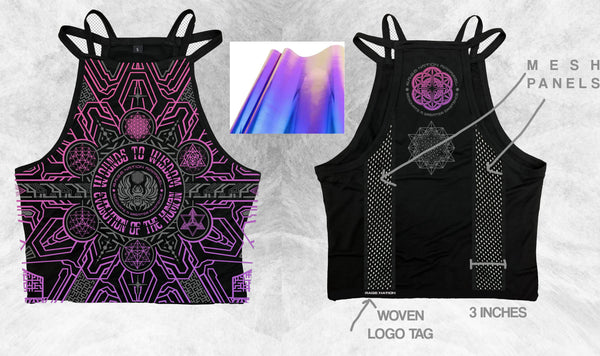 WOUNDS TO WISDOM 3-TONE ✦ High Neck Crop Top Crop Top 