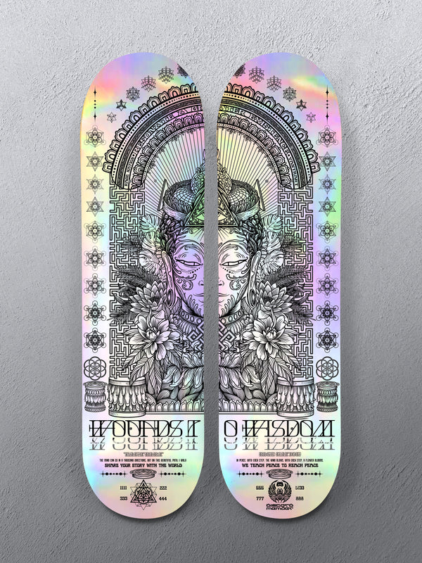 DISCORD MEMBER EXCLUSIVE (◣ _ ◢) WOUNDS TO WISDOM 1.0 ✦ 2 HOLOGRAPHIC DECK WALL SERIES Skateboard 