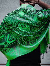 WOUNDS TO WISDOM • Yantrart x Rage Nation • UV-Reactive Gradient Shawl Shawls 