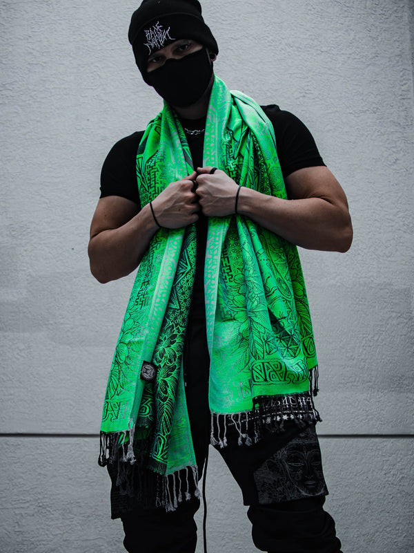 WOUNDS TO WISDOM • Yantrart x Rage Nation • UV-Reactive Gradient Shawl Shawls 