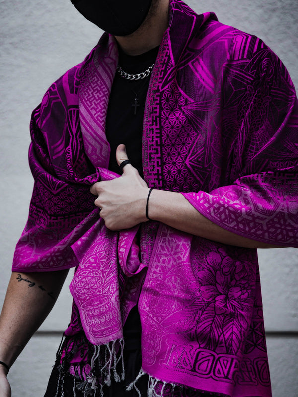 WOUNDS TO WISDOM • Yantrart x Rage Nation • Pink Gradient Shawl Shawls 