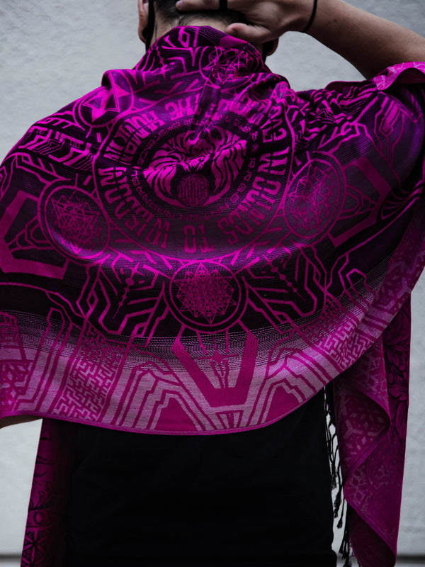 WOUNDS TO WISDOM • Yantrart x Rage Nation • Pink Gradient Shawl Shawls 