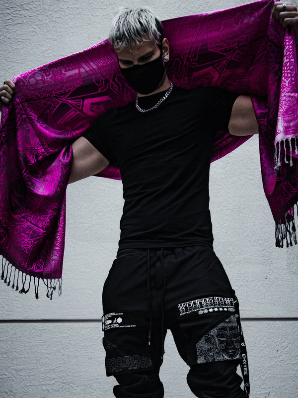 WOUNDS TO WISDOM • Yantrart x Rage Nation • Pink Gradient Shawl Shawls 
