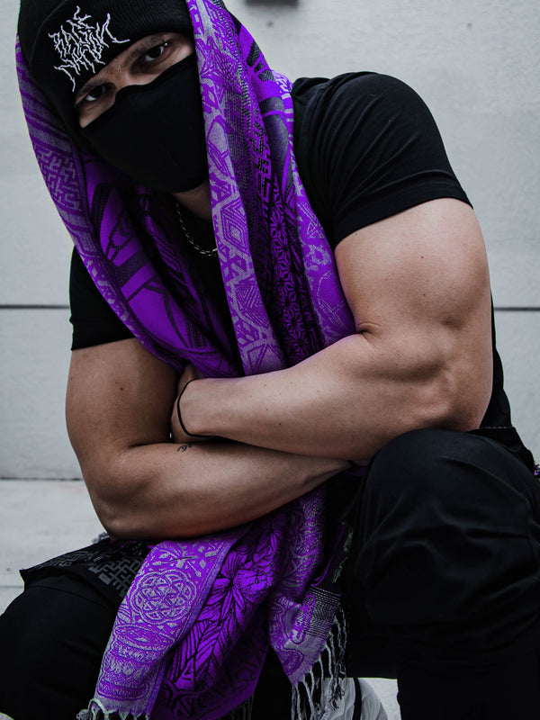 WOUNDS TO WISDOM • Yantrart x Rage Nation • Purple Gradient Shawl Shawls 