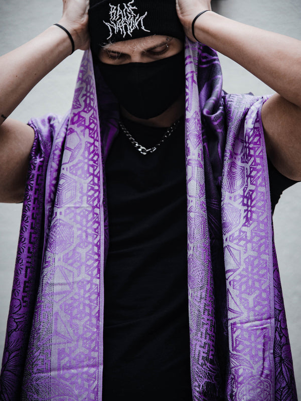 WOUNDS TO WISDOM • Yantrart x Rage Nation • Purple Gradient Shawl Shawls 